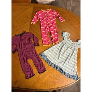 Lot of 3 Kickee Pants Bamboo Girls Clothes